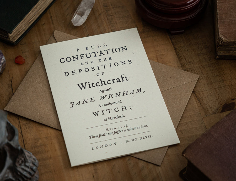 Witchcraft greeting card, 1600s homage to the allure and magic of witchcraft