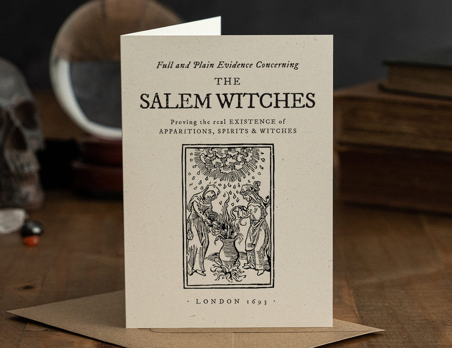 Witchcraft greeting card, 1600s homage to the allure and magic of witchcraft