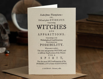 Witchcraft greeting card, 1600s homage to the allure and magic of witchcraft