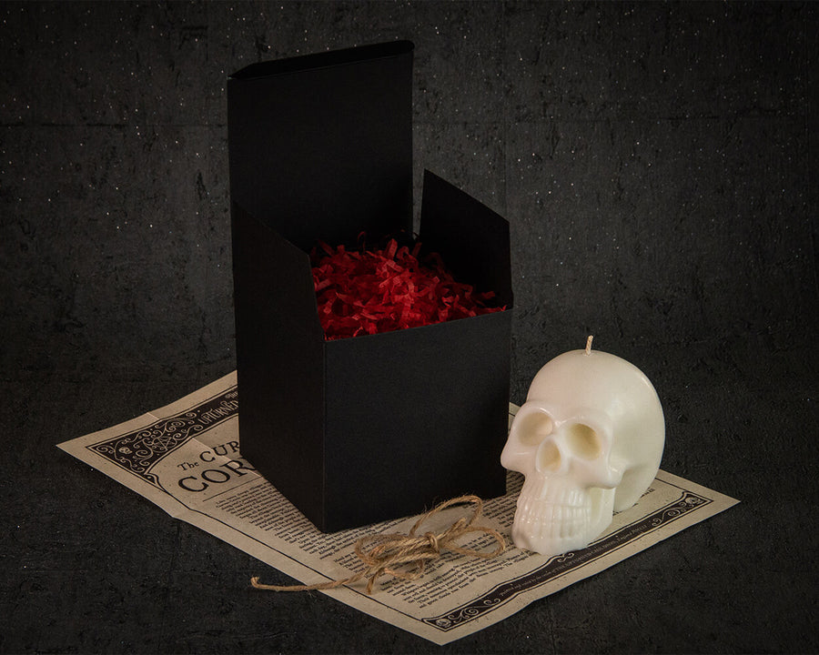 Skull candle collectors box set with red filler paper